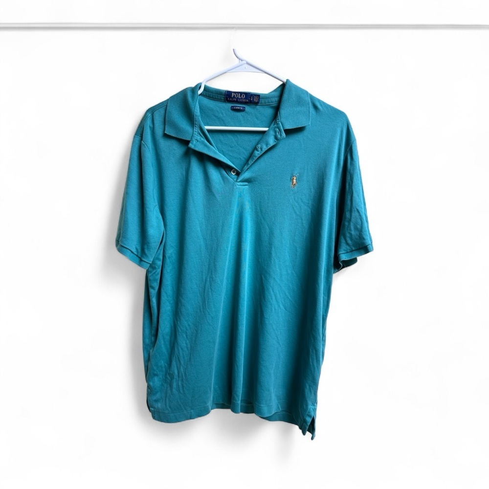 Polo Ralph Lauren Classic Fit Men’s Polo Shirt Size L Teal Green Cotton
